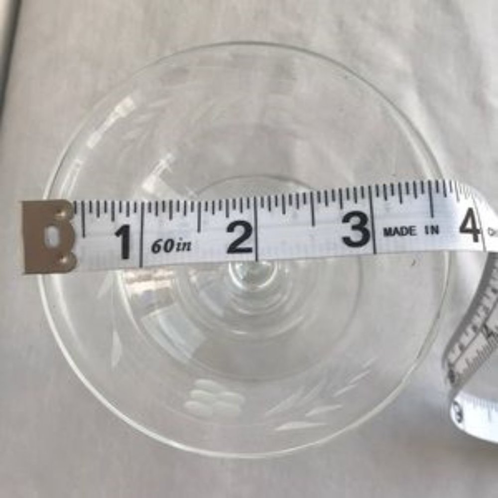 Vintage (3) etched crystal Rob Roy glasses - Picture 6 of 8